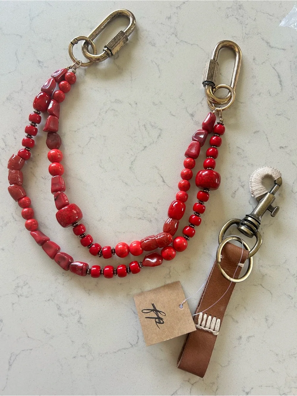 Free People Bag Charm Bundle-Micro Emerson, Swag Charm, & Keychain